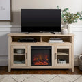 Mobile TV con caminetto elettrico Highboy a 2 ante da 58 pollici con contenitore