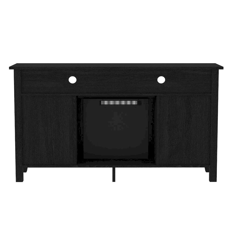 Mobile TV con caminetto elettrico Highboy a 2 ante da 58 pollici con contenitore