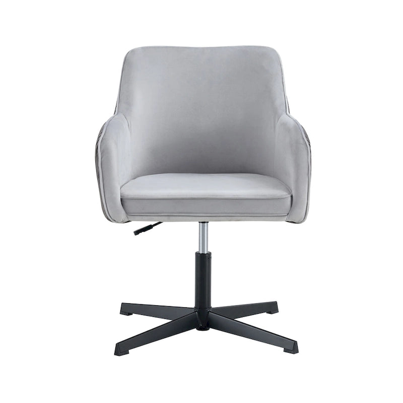 Sedia Girevole da Scrivania Antica Grigio Scuro, Sedia da Ufficio Ergonomica Moderna da 25,6" con Altezza Regolabile