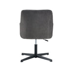 Sedia Girevole da Scrivania Antica Grigio Scuro, Sedia da Ufficio Ergonomica Moderna da 25,6" con Altezza Regolabile