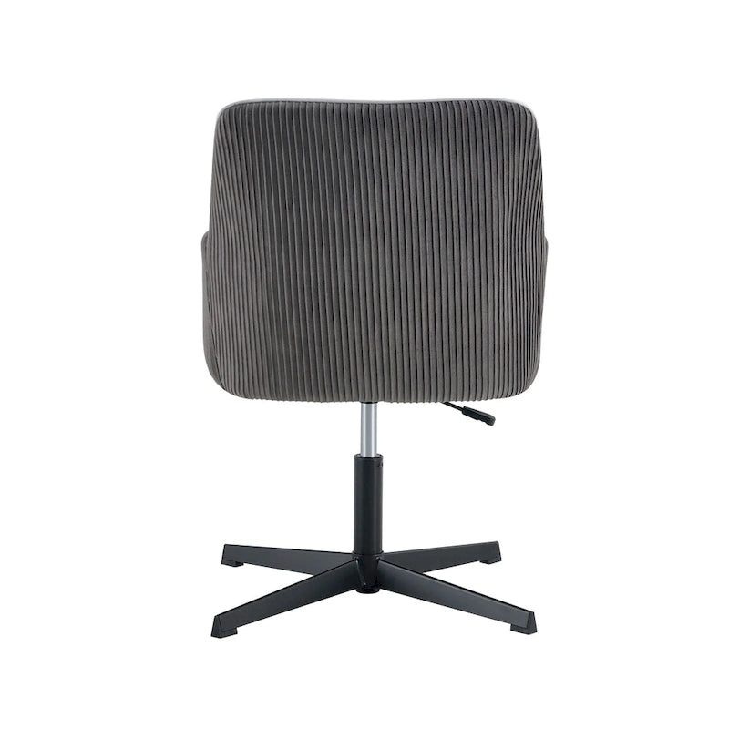 Sedia Girevole da Scrivania Antica Grigio Scuro, Sedia da Ufficio Ergonomica Moderna da 25,6" con Altezza Regolabile