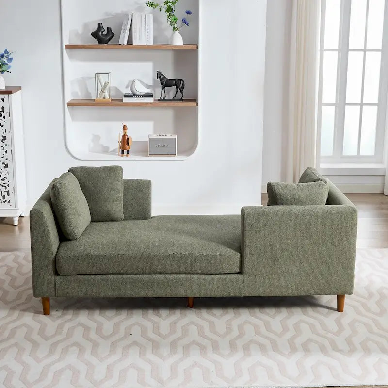 Chaise Longue Moderna Rivestita in Ciniglia