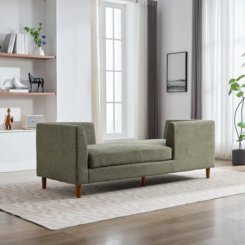 Chaise Longue Moderna Rivestita in Ciniglia