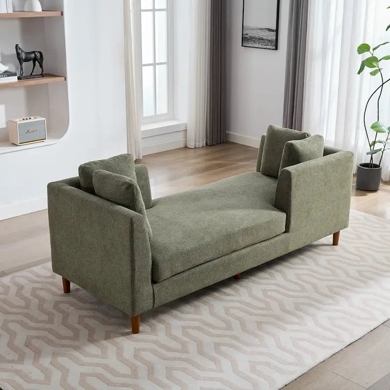 Chaise Longue Moderna Rivestita in Ciniglia