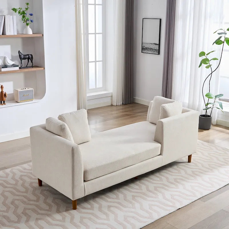 Chaise Longue Moderna Rivestita in Ciniglia