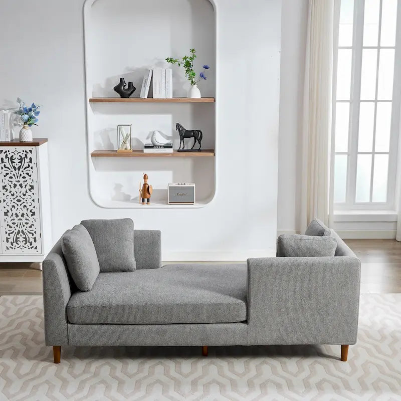 Chaise Longue Moderna Rivestita in Ciniglia