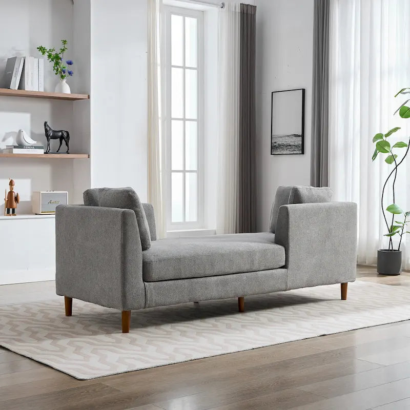 Chaise Longue Moderna Rivestita in Ciniglia