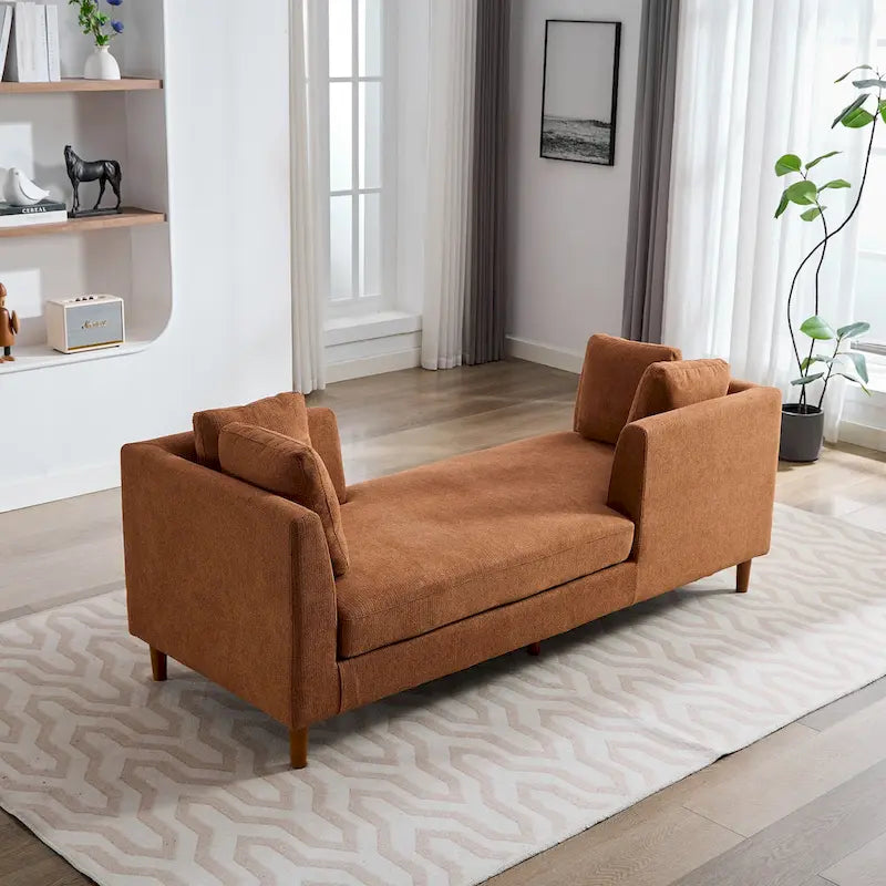 Chaise Longue Moderna Rivestita in Ciniglia