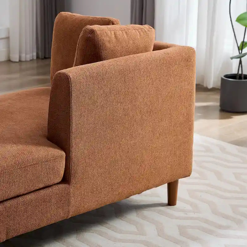 Chaise Longue Moderna Rivestita in Ciniglia