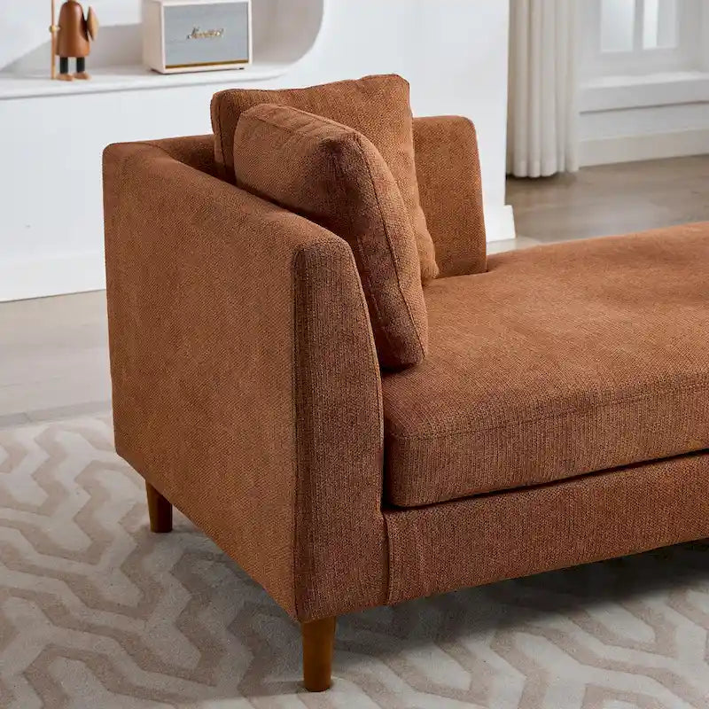 Chaise Longue Moderna Rivestita in Ciniglia