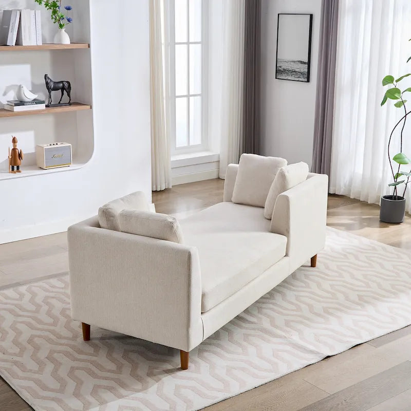 Chaise Longue Moderna Rivestita in Ciniglia