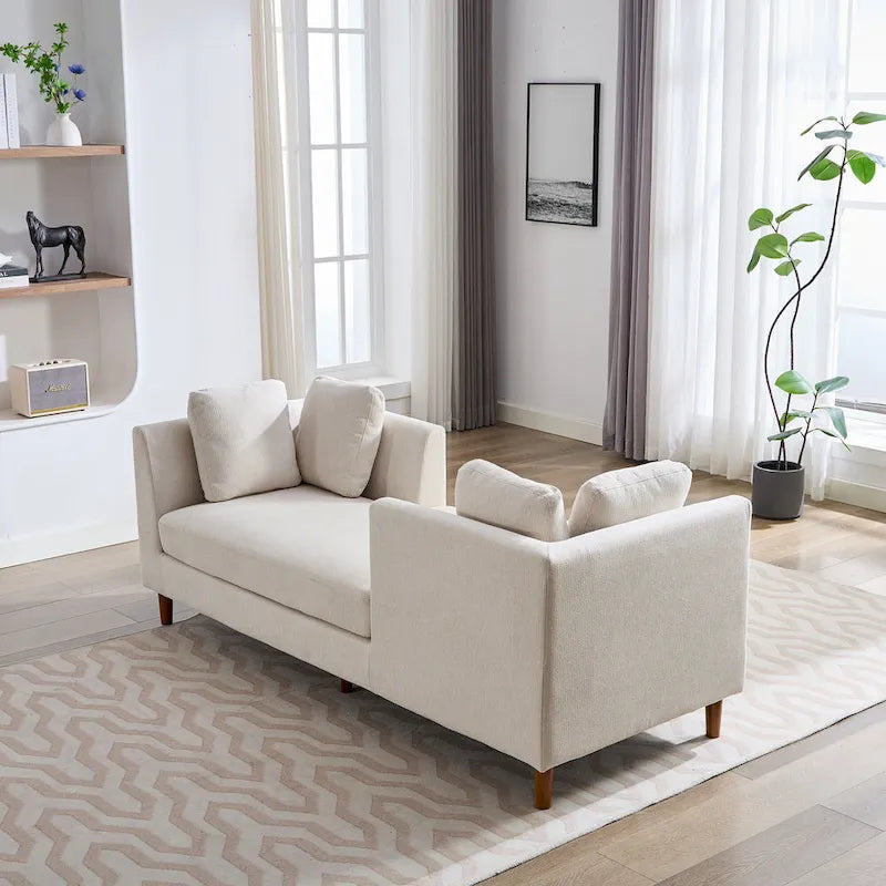 Chaise Longue Moderna Rivestita in Ciniglia