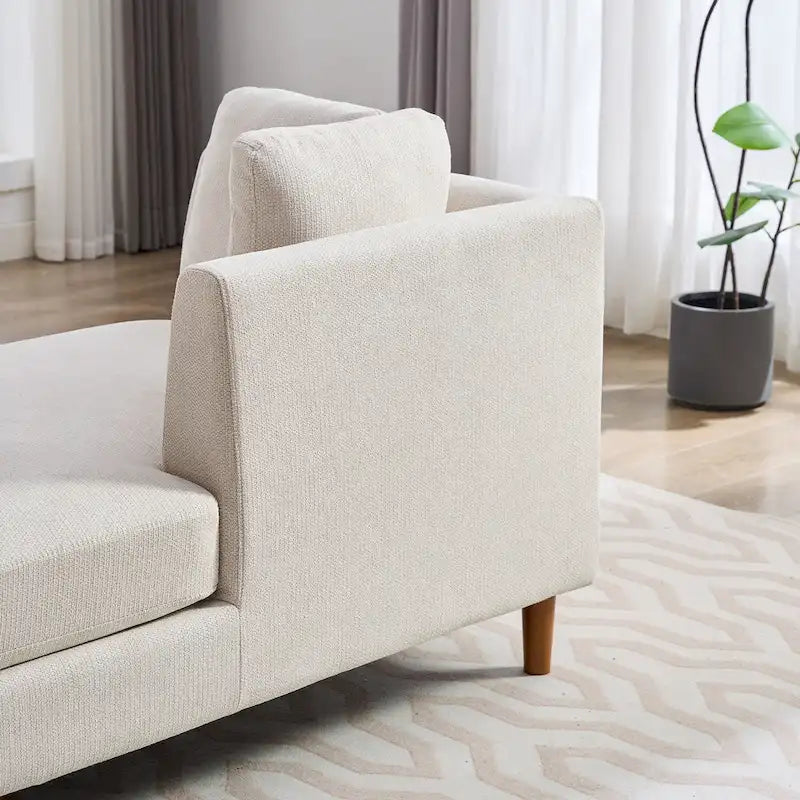 Chaise Longue Moderna Rivestita in Ciniglia