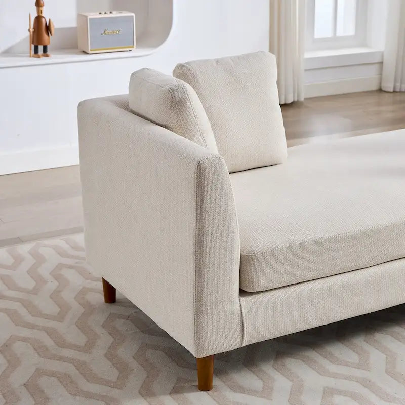 Chaise Longue Moderna Rivestita in Ciniglia