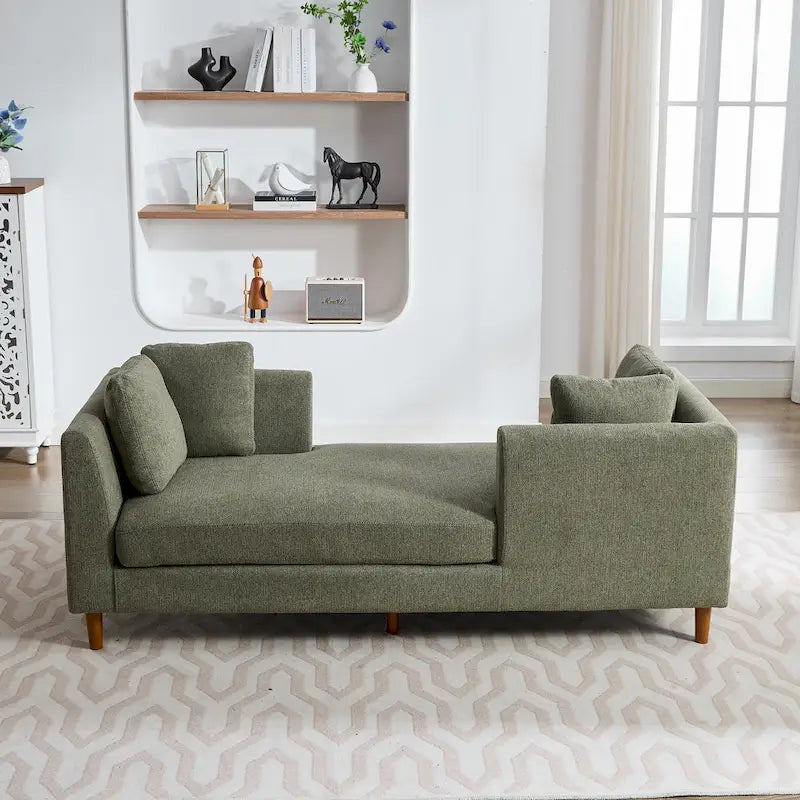 Chaise Longue Moderna Rivestita in Ciniglia