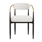 Set di 2 sedie da pranzo moderne medievali, velluto Teddy, gambe in metallo