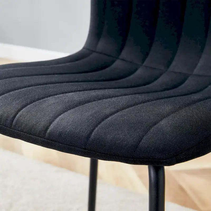 Set di 4 sedie da pranzo classiche, sedia laterale senza braccioli da cucina, sedia decorativa per interni con gambe in metallo per sala da pranzo