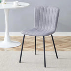 Set di 4 sedie da pranzo classiche, sedia laterale senza braccioli da cucina, sedia decorativa per interni con gambe in metallo per sala da pranzo