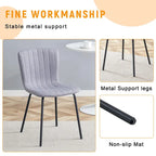 Set di 4 sedie da pranzo classiche, sedia laterale senza braccioli da cucina, sedia decorativa per interni con gambe in metallo per sala da pranzo