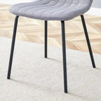Set di 4 sedie da pranzo classiche, sedia laterale senza braccioli da cucina, sedia decorativa per interni con gambe in metallo per sala da pranzo