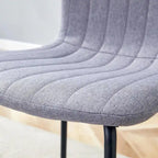 Set di 4 sedie da pranzo classiche, sedia laterale senza braccioli da cucina, sedia decorativa per interni con gambe in metallo per sala da pranzo