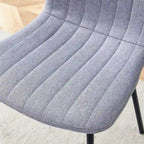 Set di 4 sedie da pranzo classiche, sedia laterale senza braccioli da cucina, sedia decorativa per interni con gambe in metallo per sala da pranzo