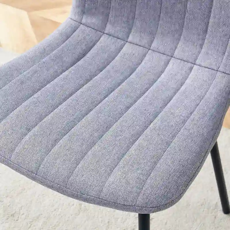 Set di 4 sedie da pranzo classiche, sedia laterale senza braccioli da cucina, sedia decorativa per interni con gambe in metallo per sala da pranzo