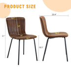Set di 4 sedie da pranzo classiche, sedia laterale senza braccioli da cucina, sedia decorativa per interni con gambe in metallo per sala da pranzo