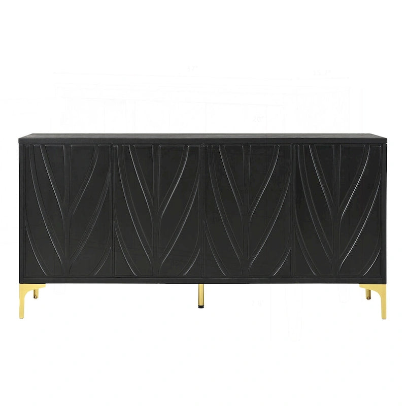 Credenza moderna con ante a pressione