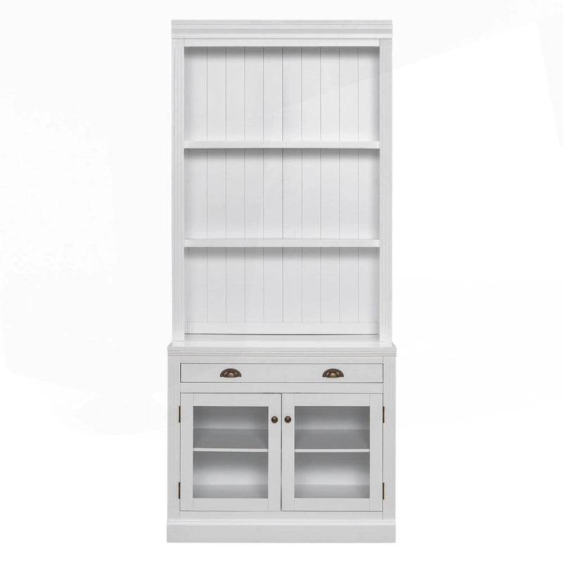 Libreria Alta Versatile con Illuminazione a LED e Diverse Opzioni di Archiviazione per la Casa