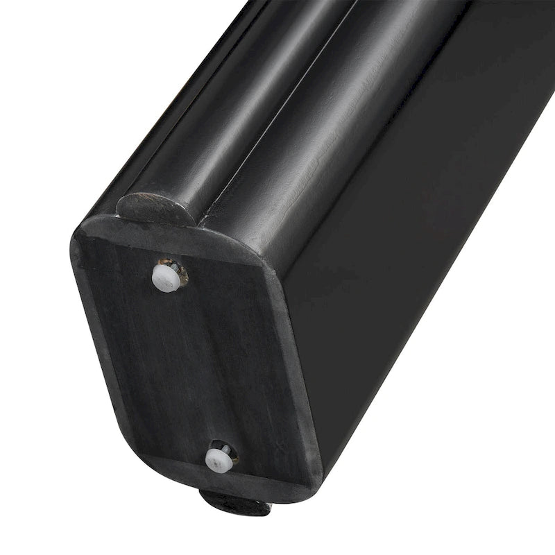 Consolle curva in legno di acacia con gambe scultoree minimaliste