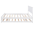 Letto a piattaforma in legno di pino a grandezza naturale con letto estraibile regolabile, struttura del letto moderna in legno massello