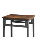 Set da pranzo da 5 pezzi in stile rustico con tavolo rettangolare e 4 sgabelli alti