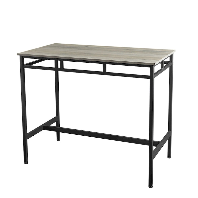Set da pranzo da 5 pezzi in stile rustico con tavolo rettangolare e 4 sgabelli alti