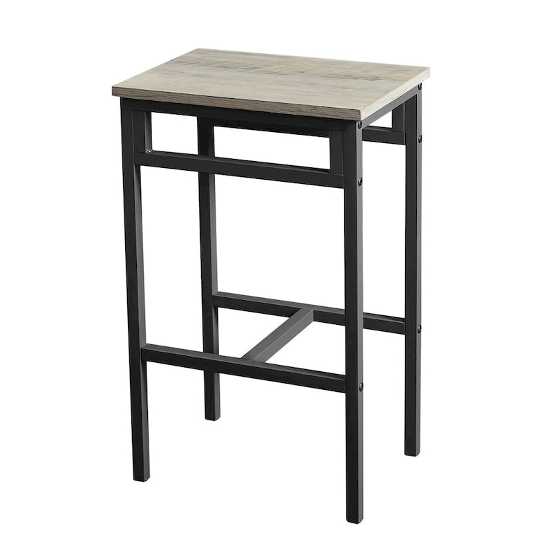 Set da pranzo da 5 pezzi in stile rustico con tavolo rettangolare e 4 sgabelli alti