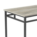 Set da pranzo da 5 pezzi in stile rustico con tavolo rettangolare e 4 sgabelli alti