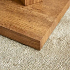 Tavolino da caffè moderno rettangolare da 47,2" con piano in vetro temperato e gambe in MDF