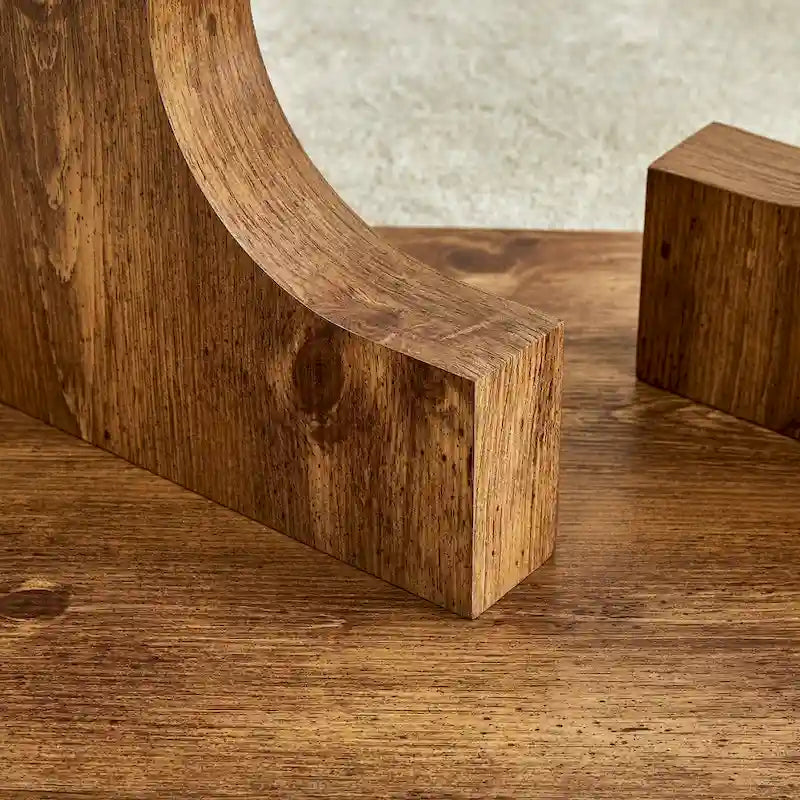 Tavolino da caffè moderno rettangolare da 47,2" con piano in vetro temperato e gambe in MDF
