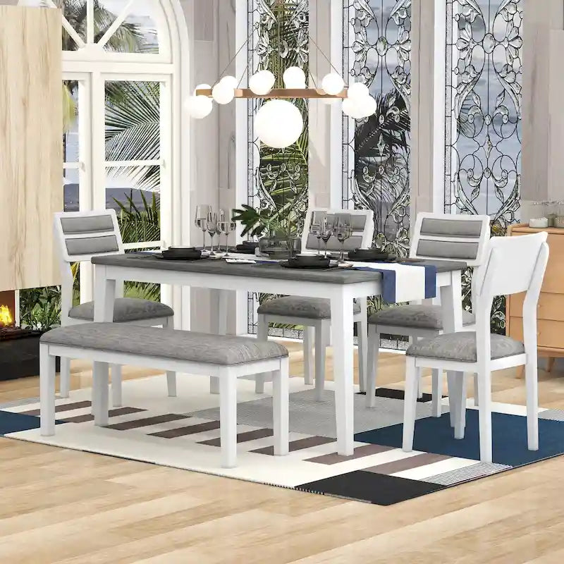 Tavolo da Pranzo in Legno con Base Trapezoidale e Finitura Classica