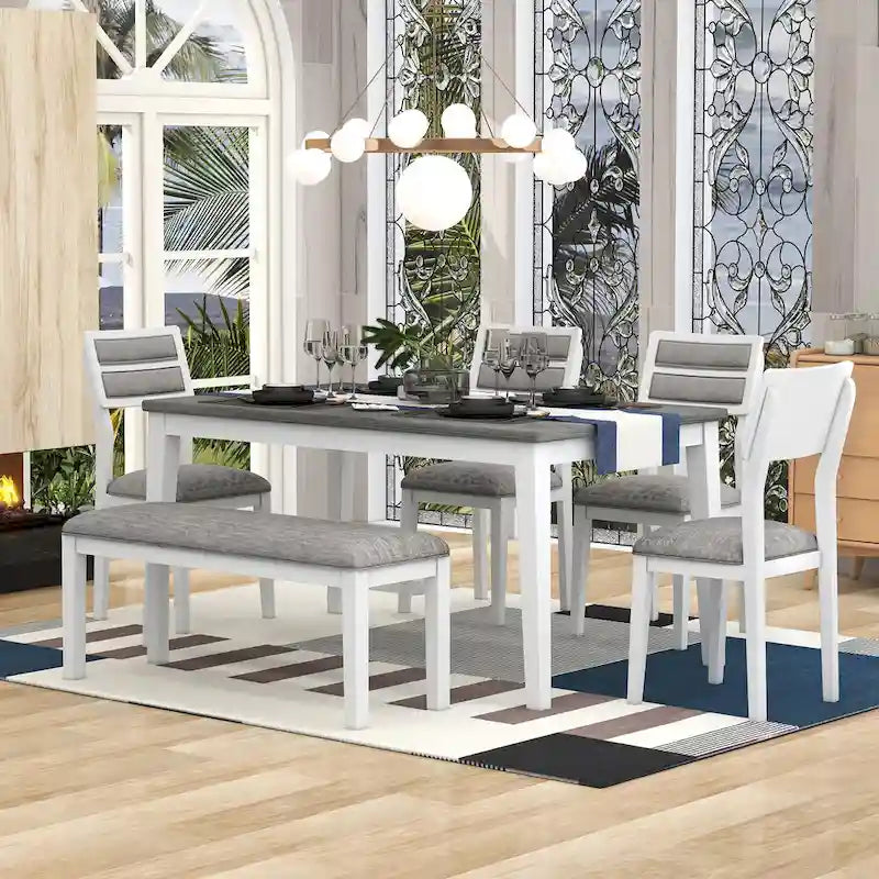 Tavolo da Pranzo in Legno con Base Trapezoidale e Finitura Classica