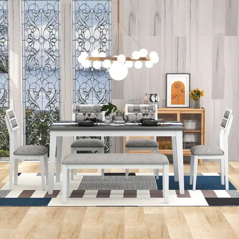 Tavolo da Pranzo in Legno con Base Trapezoidale e Finitura Classica