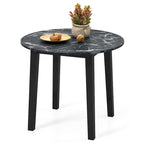 Tavolo da pranzo rotondo da 35" – Marrone, Bianco o Nero, Design moderno e compatto