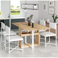 Set Tavolo da Pranzo Estensibile 5 Pezzi per 4 Persone – Tavolo Pieghevole da 80 a 160 cm, Sedie in Ecopelle, Salvaspazio