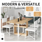 Set Tavolo da Pranzo Estensibile 5 Pezzi per 4 Persone – Tavolo Pieghevole da 80 a 160 cm, Sedie in Ecopelle, Salvaspazio