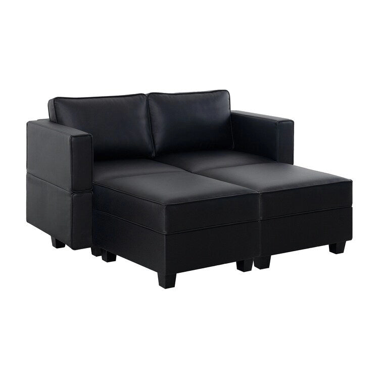 Divano letto componibile modulare trasformabile con penisola