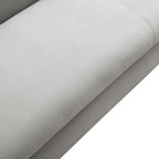 Divano moderno a panca con tessuto certificato OEKO-TEX, divano da salotto di metà secolo