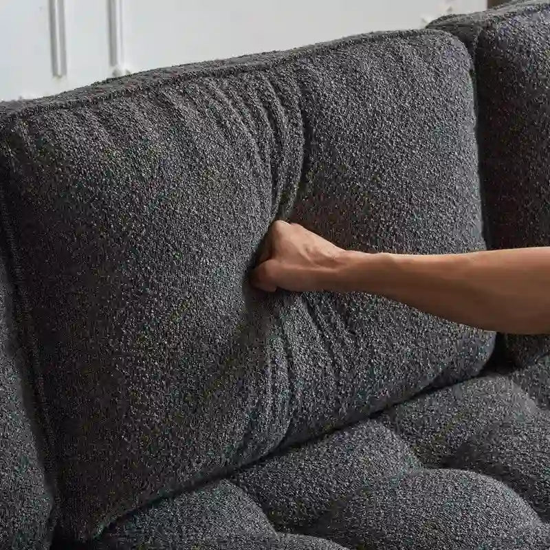 Divano modulare da interni a 3 posti con gambe a treppiede dorate