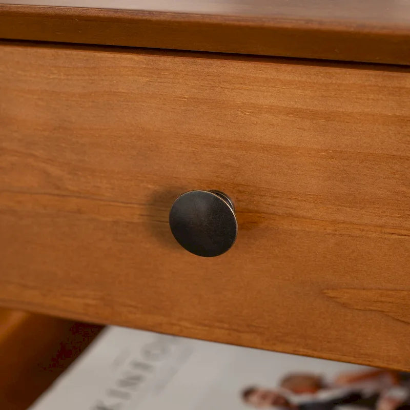 Comodino in legno massello con 1 cassetto in stile Mid-Century – 6 colori, tavolino da camera da letto
