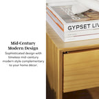 Comodino in legno massello con 1 cassetto in stile Mid-Century – 6 colori, tavolino da camera da letto