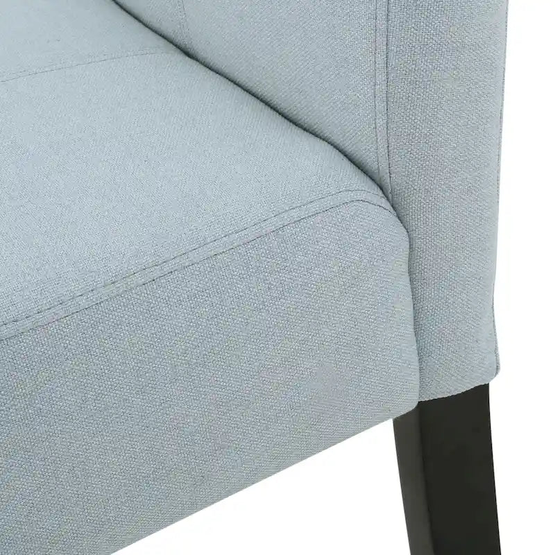 Sedia da pranzo contemporanea con tappezzeria a punto T e gambe in legno massello